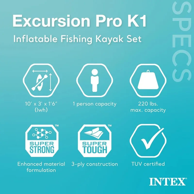 Durable Inflatable Kayak Set – Lightweight & Super Tough Design