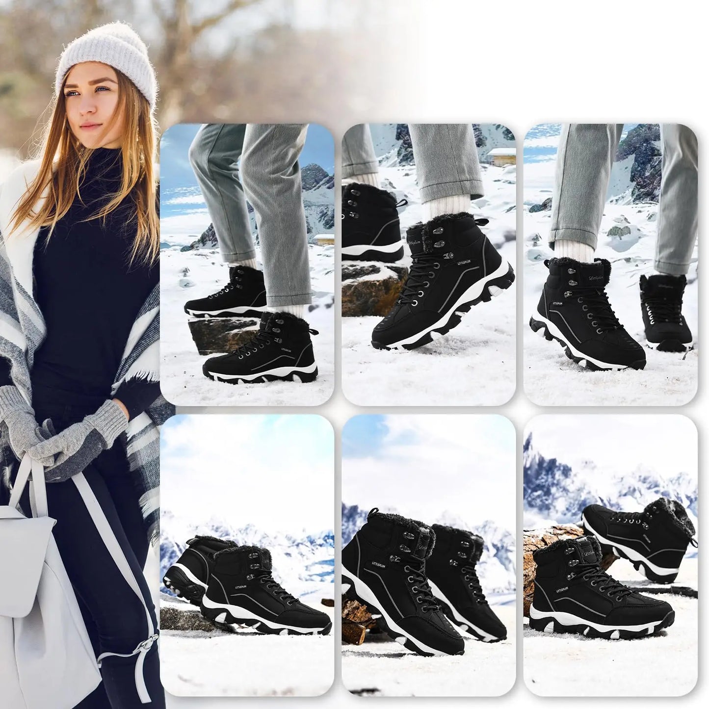 Women's Waterproof Winter Hiking Boots – Warm, Durable & Non-Slip