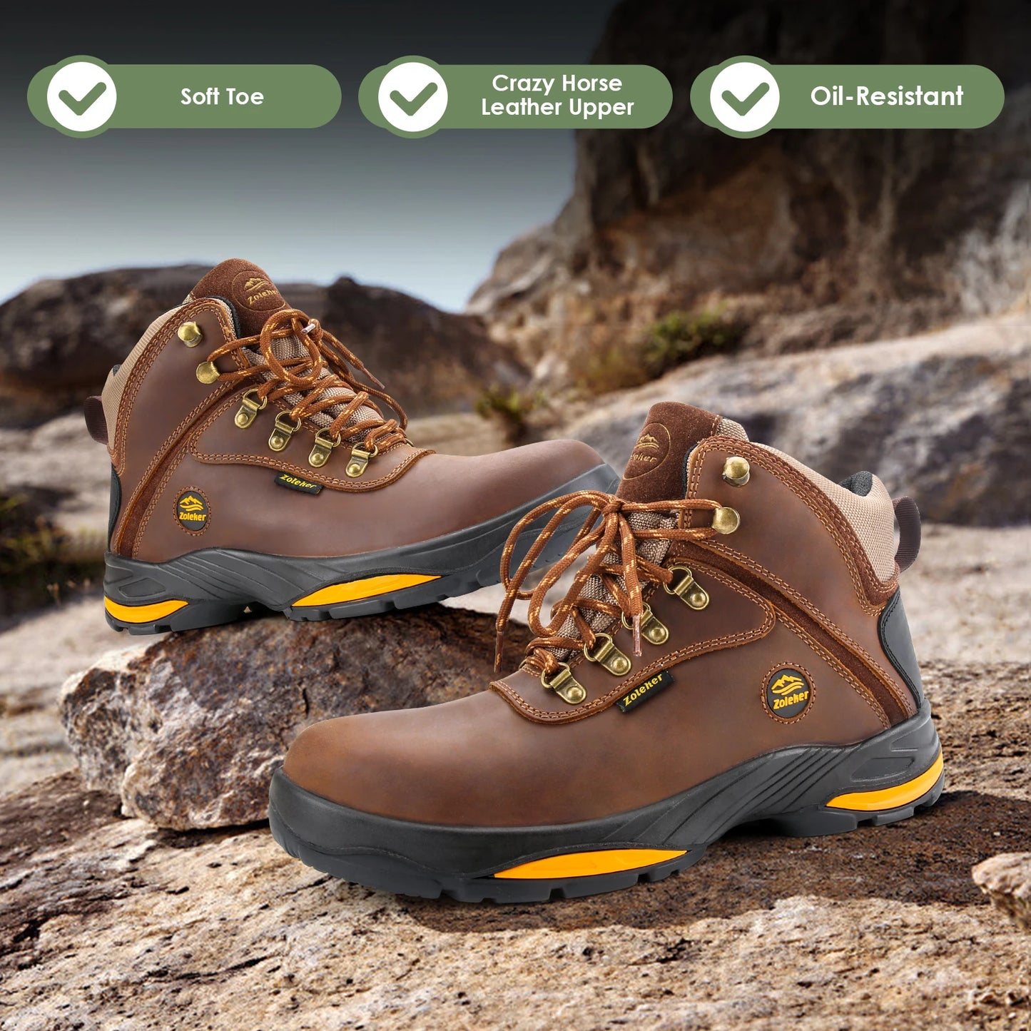 Men’s Waterproof Hiking Boots – Non Slip & Breathable