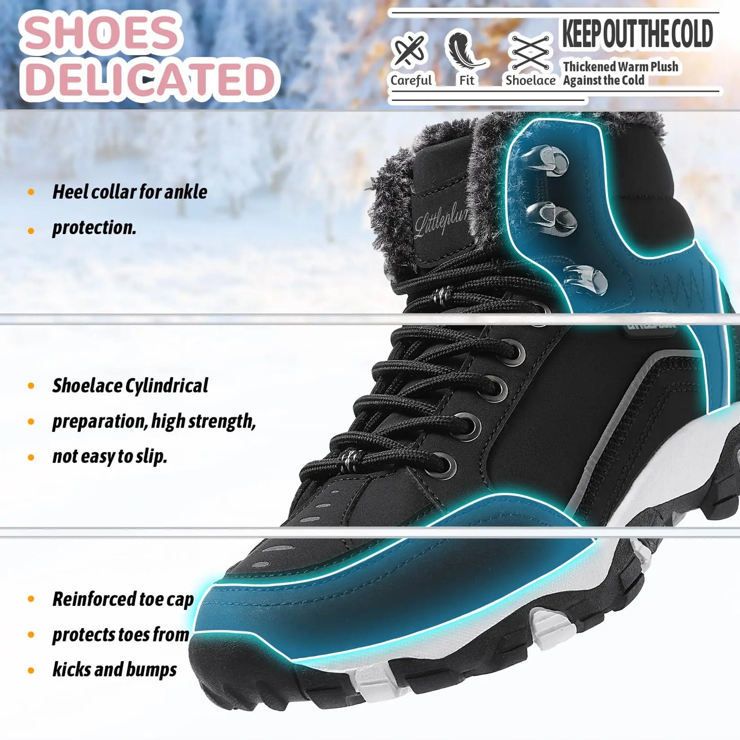 Women's Waterproof Winter Hiking Boots – Warm, Durable & Non-Slip