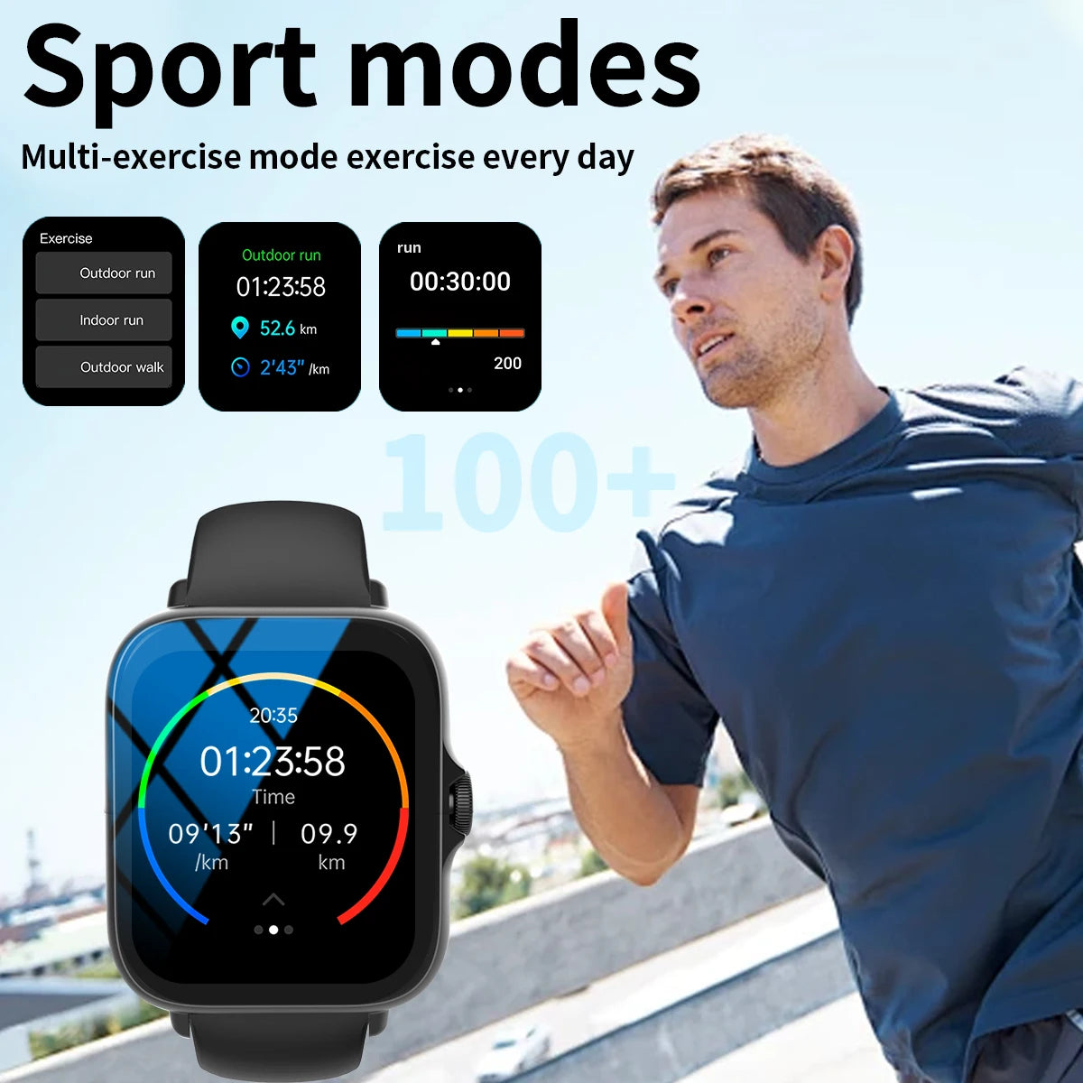 Smart Watch with Multi-Sport Modes – Fitness Tracker for Men & Women