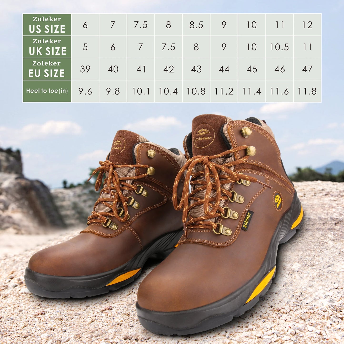 Men’s Waterproof Hiking Boots – Non Slip & Breathable