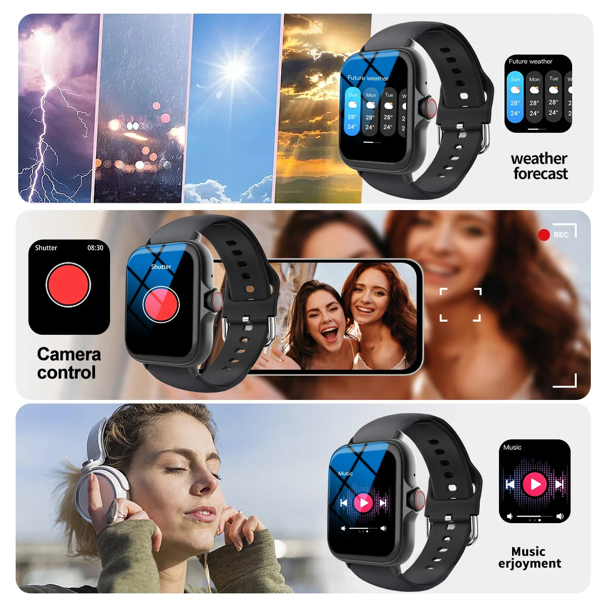 Smart Watch with Multi-Sport Modes – Fitness Tracker for Men & Women