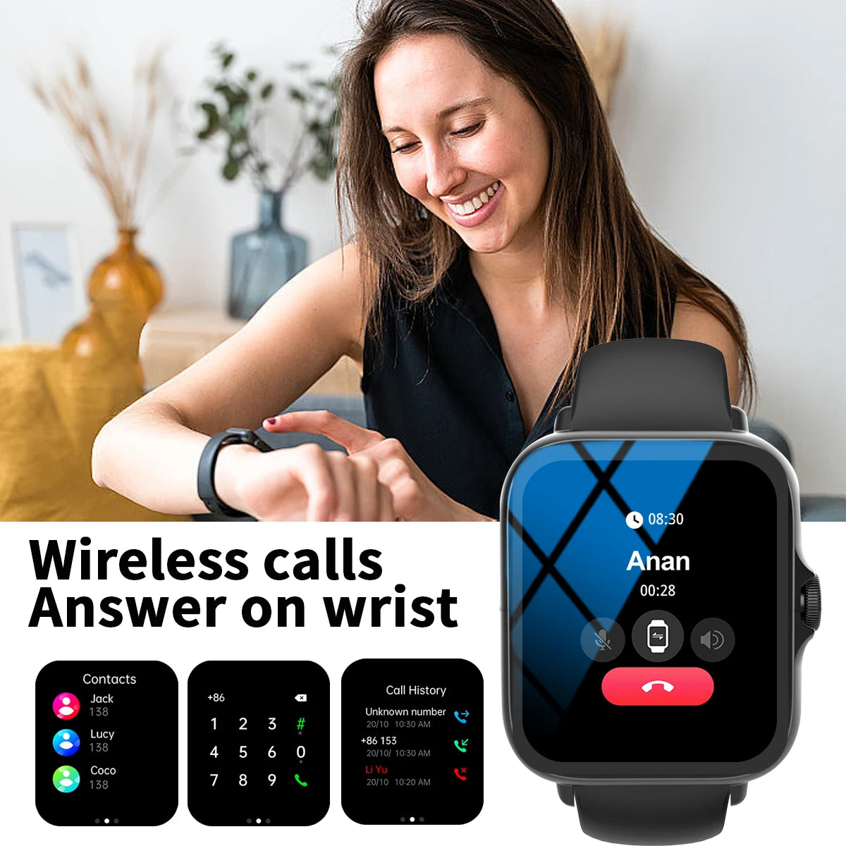 Smart Watch with Multi-Sport Modes – Fitness Tracker for Men & Women