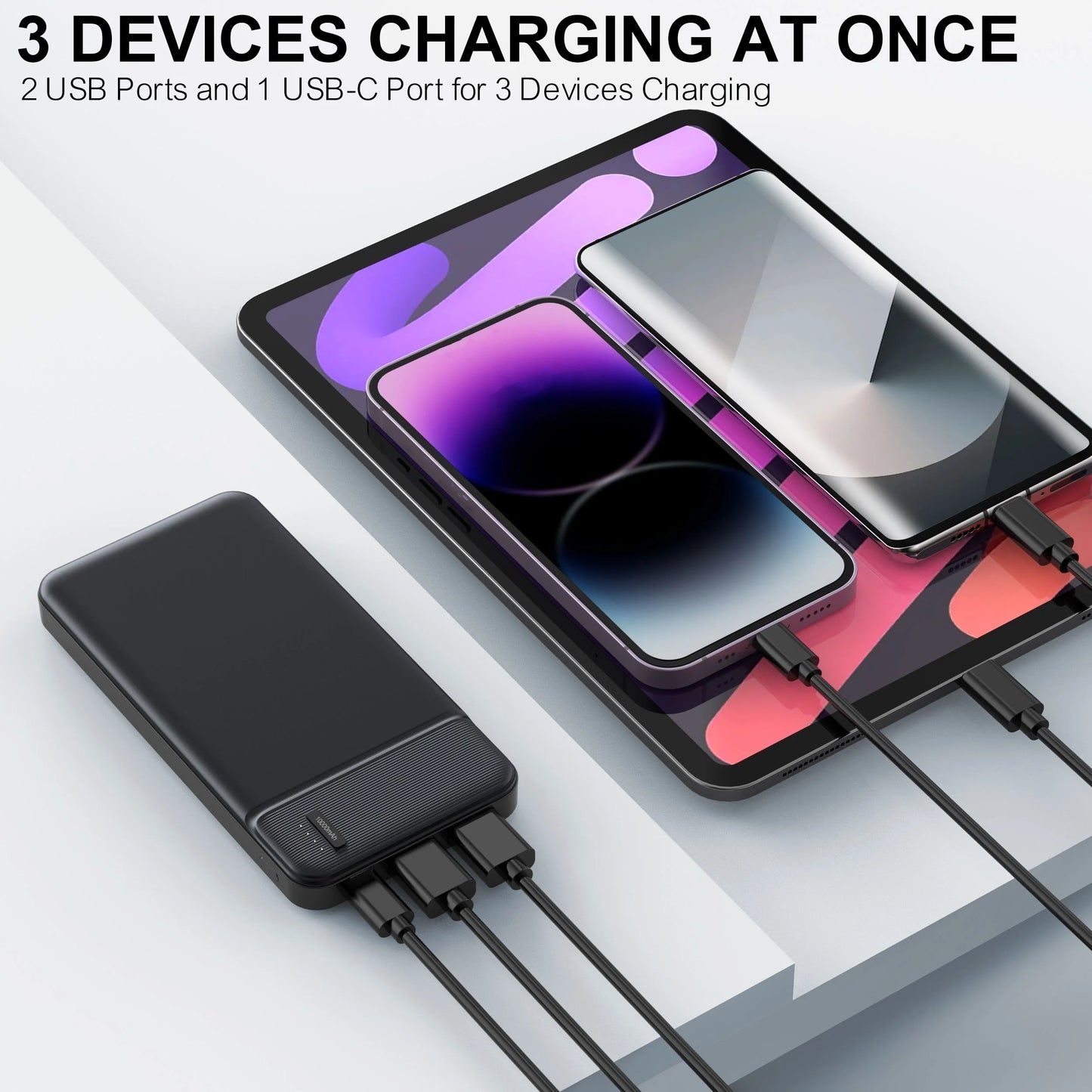 Portable 10000mAh Power Bank Charger – Fast Charging, Compact Design