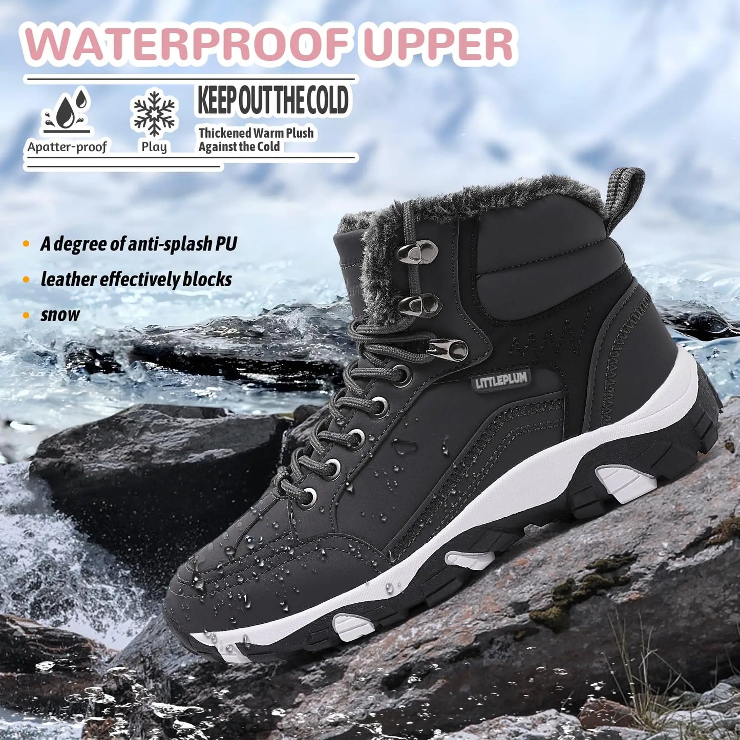 Women's Waterproof Winter Hiking Boots – Warm, Durable & Non-Slip