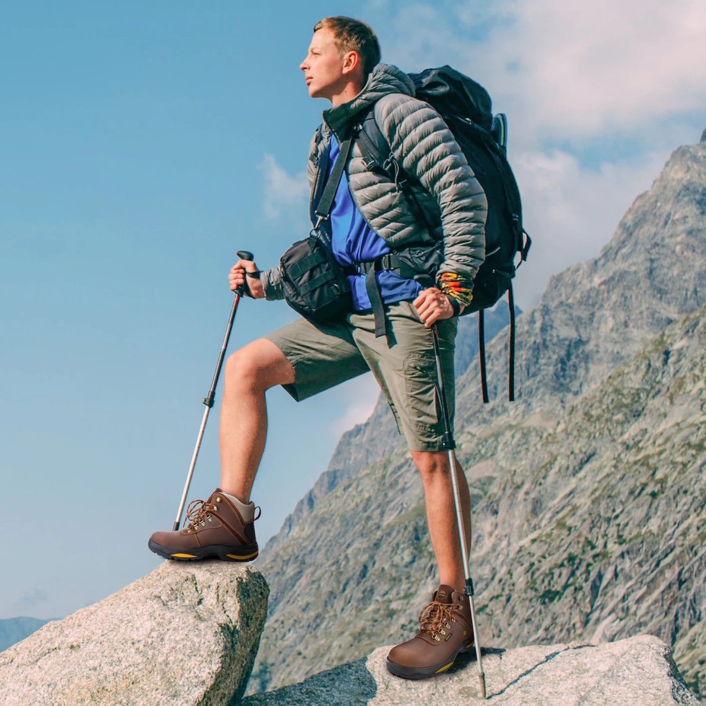 Men’s Waterproof Hiking Boots – Non Slip & Breathable