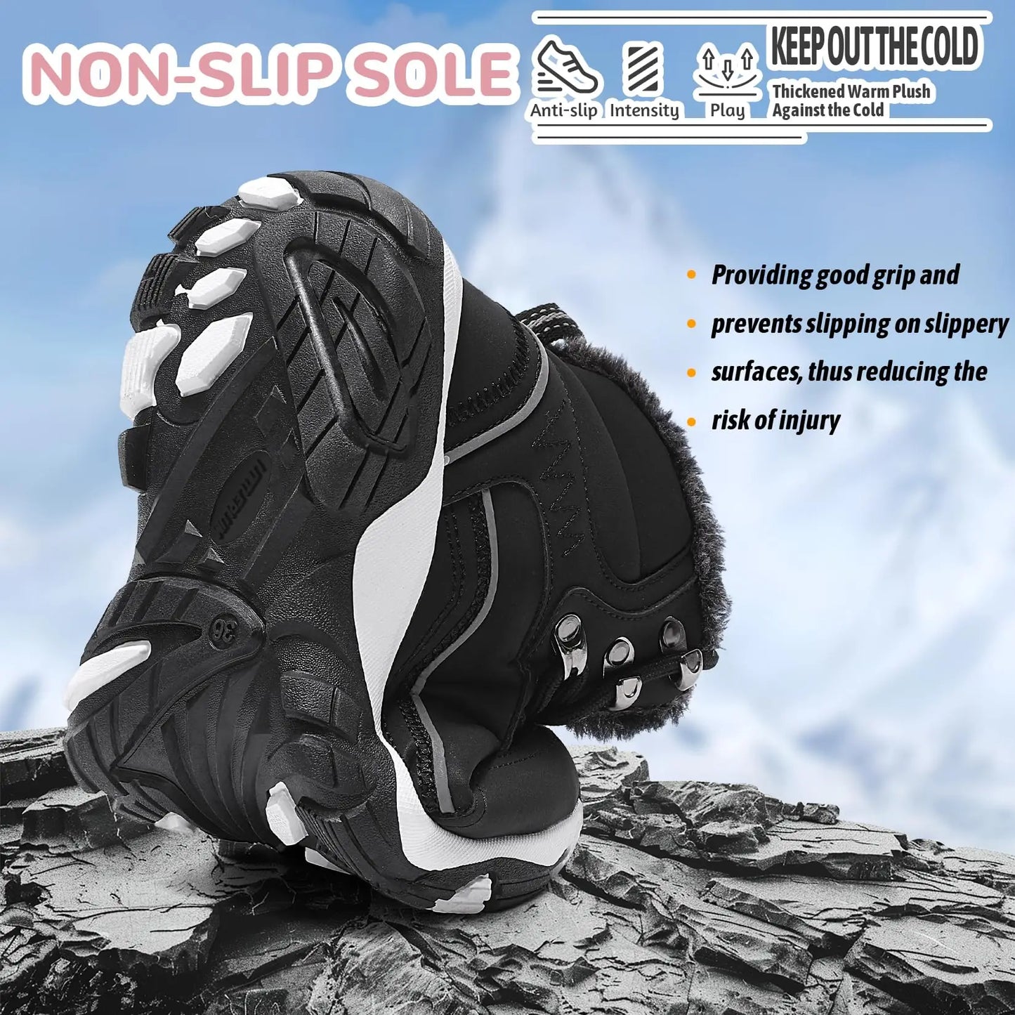 Women's Waterproof Winter Hiking Boots – Warm, Durable & Non-Slip