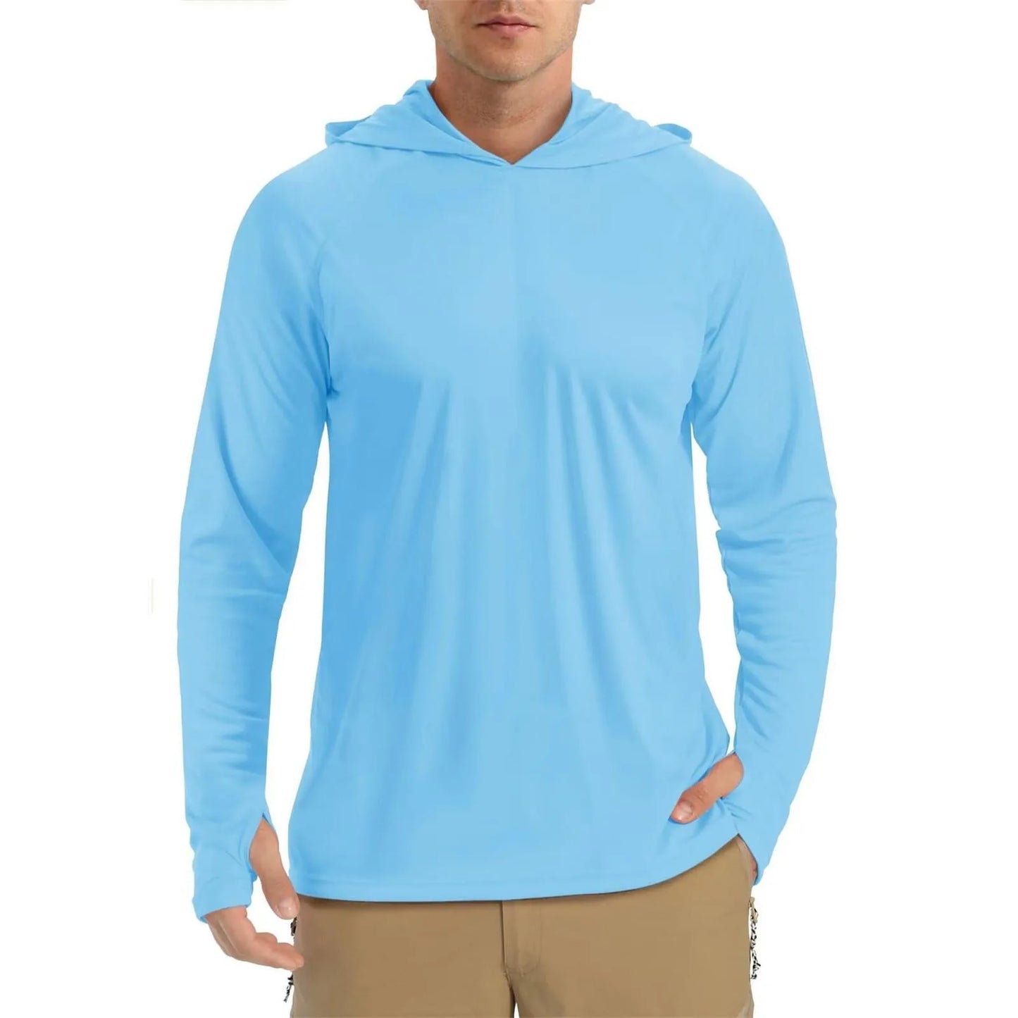 Men’s UPF 50+ Outdoor Hooded Shirt – Lightweight Long Sleeve Sun Protection