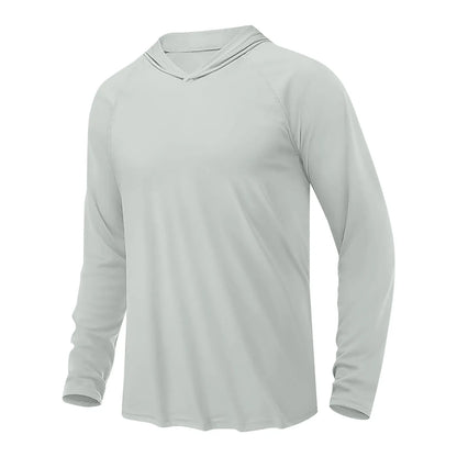 Men’s UPF 50+ Outdoor Hooded Shirt – Lightweight Long Sleeve Sun Protection