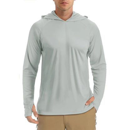 Men’s UPF 50+ Outdoor Hooded Shirt – Lightweight Long Sleeve Sun Protection