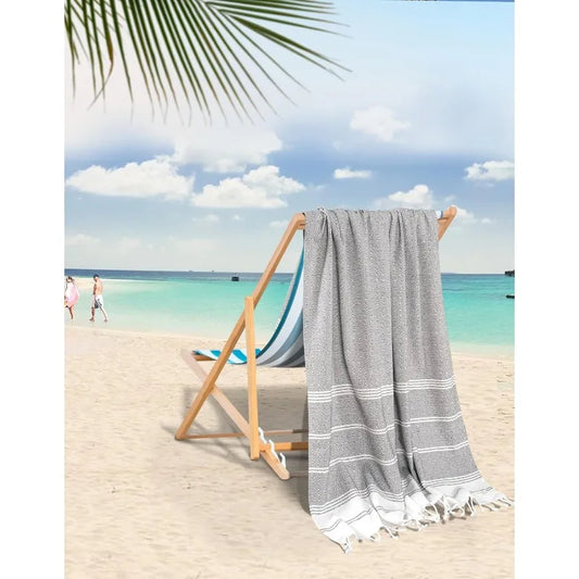 6-Pack Oversized Beach Towels – Soft, Absorbent, Quick-Dry Microfiber Set