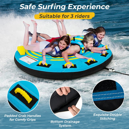 Towable Water Tube for 1–3 Riders – Durable & Fun Ride