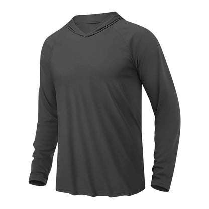 Men’s UPF 50+ Outdoor Hooded Shirt – Lightweight Long Sleeve Sun Protection