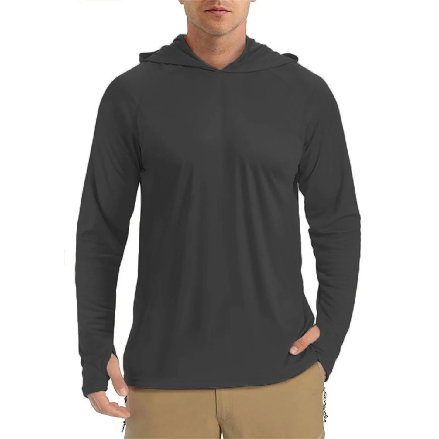 Men’s UPF 50+ Outdoor Hooded Shirt – Lightweight Long Sleeve Sun Protection