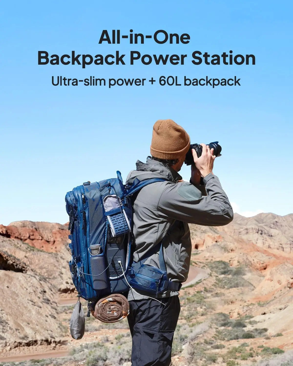 HandsFree 2 Solar Backpack Power Station – 512Wh/700W Portable