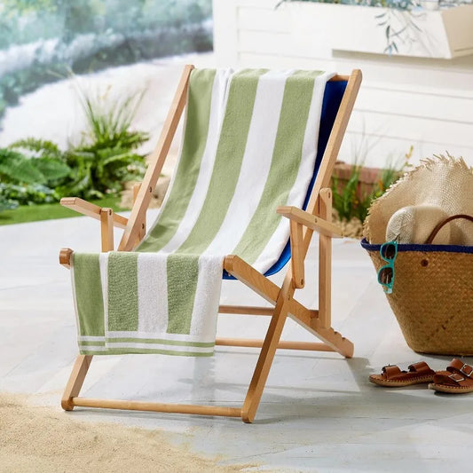 4-Pack 100% Cotton Velour Beach Towels – Soft, Absorbent & Oversized for Pool or Travel