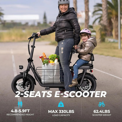 850W Electric Scooter | 25-Mile Range, 20 MPH, 14" Tires – Ride Smart