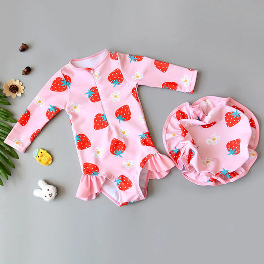 Baby Girl Swimsuit Set – Cute One-Piece Swimwear (0–4 Years)