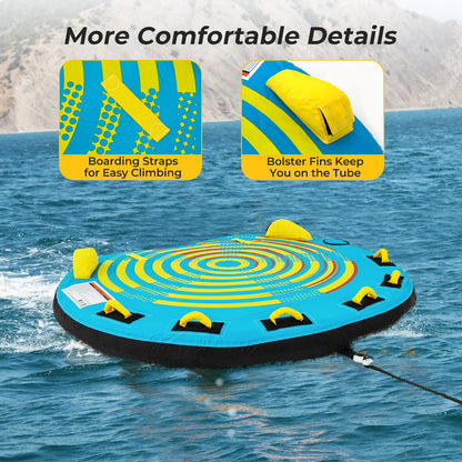 Towable Water Tube for 1–3 Riders – Durable & Fun Ride