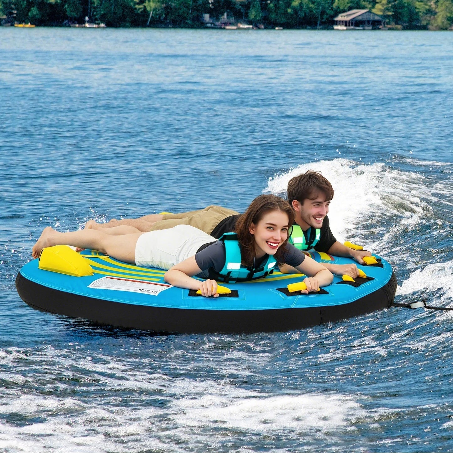 Towable Water Tube for 1–3 Riders – Durable & Fun Ride